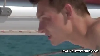 Two Naughty Twinks Fuck On A Sail Boat